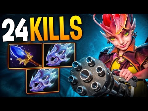 This Most Broken Build For Dark Willow in 7.39e🔥🔥🔥24 Kills | Dota 2 Gameplay