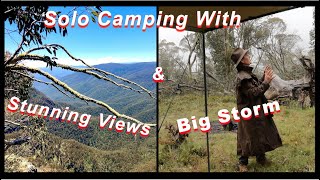 Solo Camping In A Rain Storm - [ Fast Changing Weather }