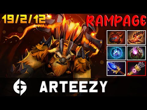 Arteezy Earthshaker RAMPAGE | New Patch 7.32c | Dota 2 Pro MMR Gameplay #44