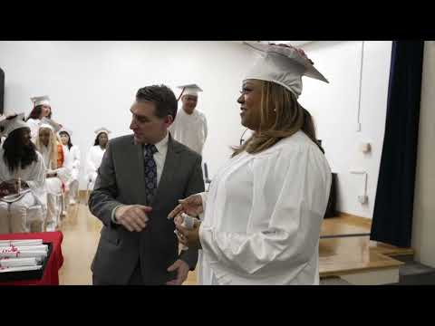 The video showcases the Fall 2024 graduation ceremony at Lincoln Tech's Paramus Campus, highlighting the completion of the HVAC and other vocational programs.