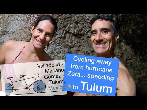 Cycling away from hurricane Zeta... speeding ⚡️to Tulum
