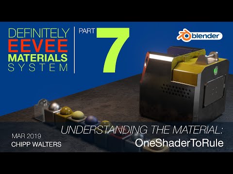 07 Understanding the Material OneShaderToRule for EEVEE in Blender 2.8