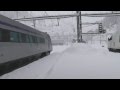 SBB Trains in the wintertime at Goeschenen ...