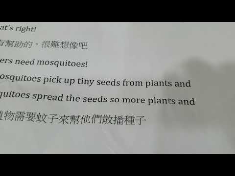 Benson reading Mosquitoes - What are They Good for?