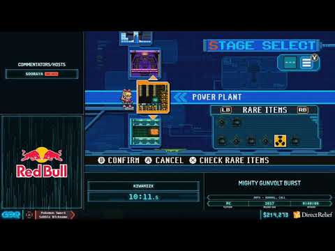 Mighty Gunvolt Burst by KiwamiZX in 36:57 - Corona Relief Done Quick