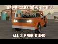 All 2 Free Gun Locations | Drive Cars Down A Hill | Roblox