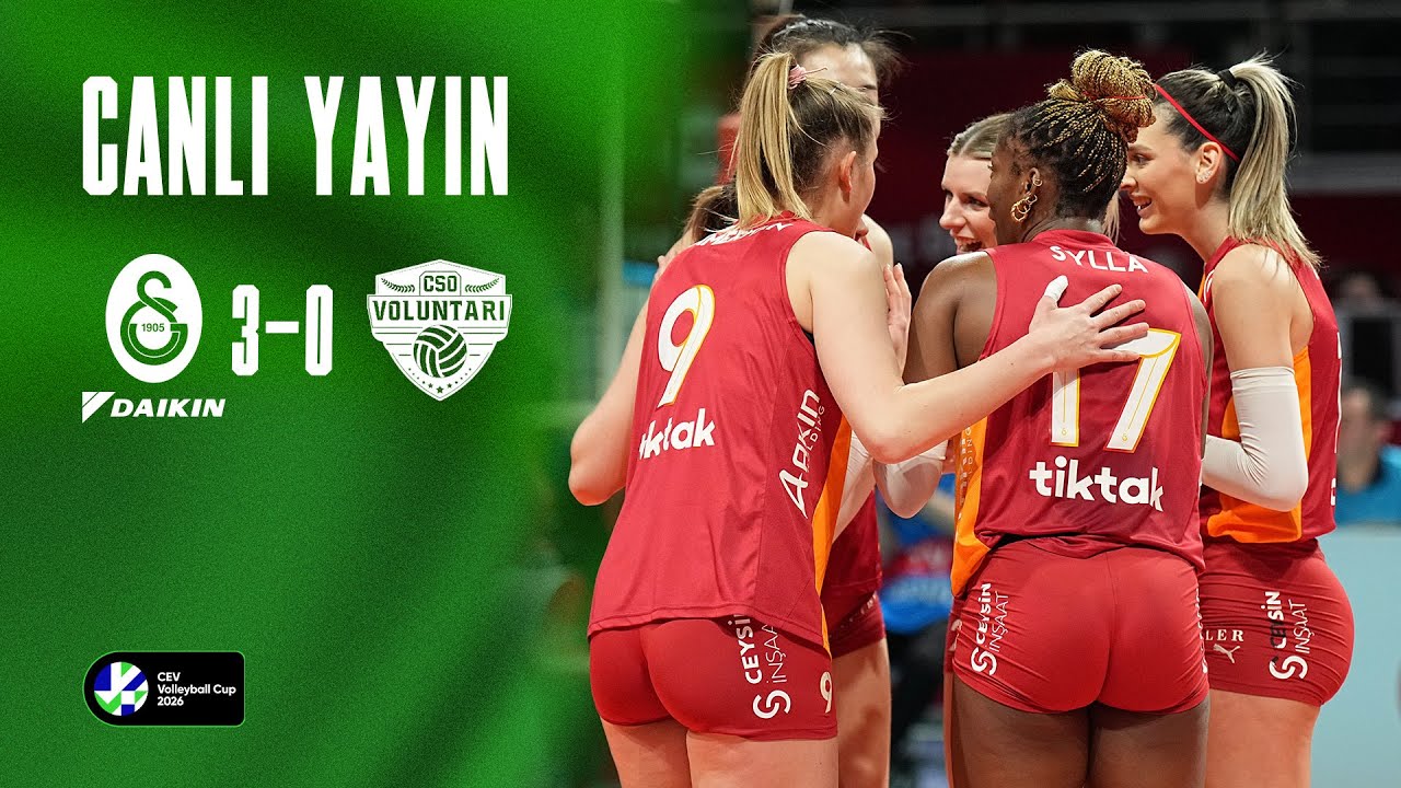 🔴 Galatasaray Daikin 3-0 CSO Voluntari 2005 (CEV Cup Yarı Final 1. Maç)