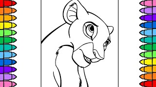Coloring The Lion King Sarabi Coloring Pages | Draw and Colors