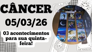 CÂNCER ♋ 05/03/26 Esse homem não está sendo totalmente transparente 🎭