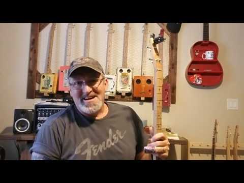 Learn how to play an easy riff on a 3 string Cigar Box Guitar