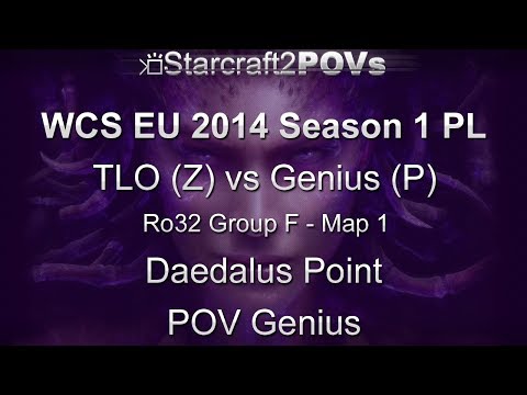 SC2 HotS - WCS EU 2014 S1 PL - TLO vs Genius - Ro32 Group F - Map 1 - Daedalus Point - Genius