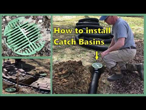 How to Install Catch Basins - Create a Landscape Drainage System that stops water erosion & ponding