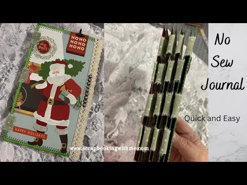 QUICK AND EASY NO SEW CHRISTMAS MINI TAB JOURNAL
