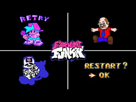 The Best Mario Game Over Screen in FNF (VS Origami King, Waluigi, Jeffy) - Friday Night Funkin'