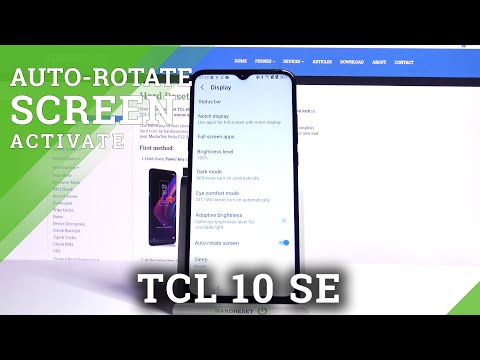 How to Rotate Screen – Landscape Orientation on TCL 10 SE