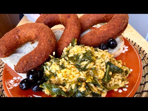 Alheira de Mirandela com Arroz de grelos ( Receita Portuguesa! )