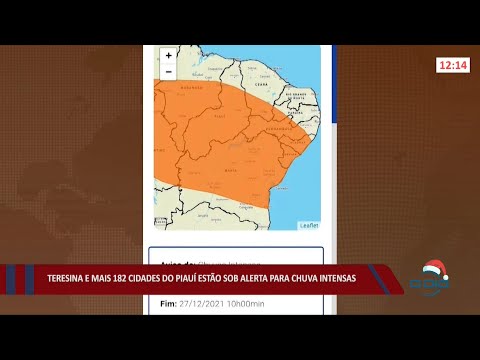 183 municípios do Piauí sob alerta para chuvas intensas 28 12 2021