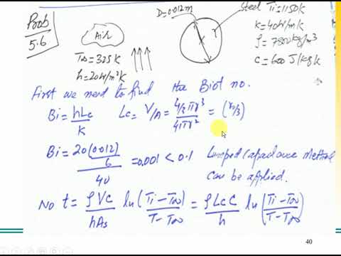 Heat and Mass Transfer Transient Conduction Lumped Capacitance Method Problems Solution