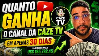 QUANTO GANHA O CANAL CAZE TV ? | GANHOS ATUALIZADOS
