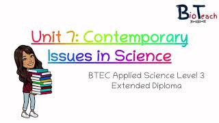 BTEC Applied Science Unit 7 Question 1 Exam Prep - BioTeach