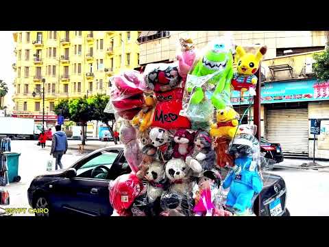 Cairo Egypt Walking Tour 4K | Downtown City Walk & Real Sounds 🇪🇬