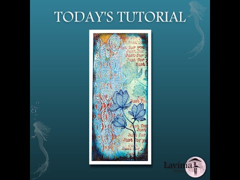 Lilium on an Acrylic Stencilled Background - A Lavinia Stamps Tutorial