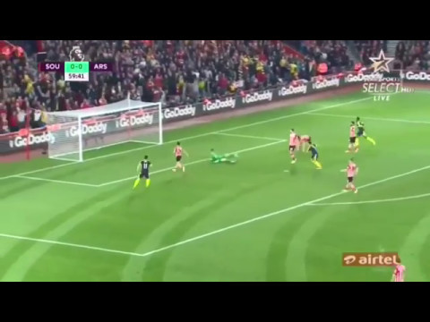 Alexis Sanchez AMAZING skillful goal vs. Southampton (0-1) English Premier League