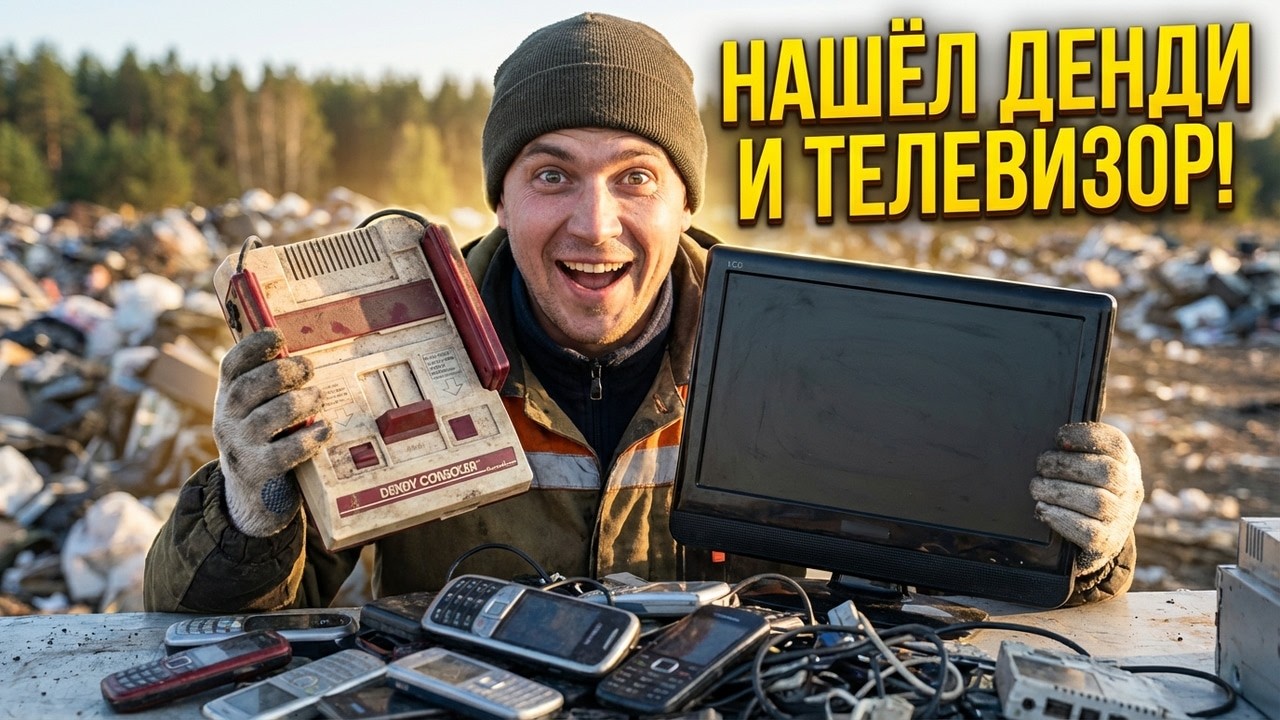 Поход на Свалку - Нашёл ЖК Телевизор Денди и Кучу телефонов