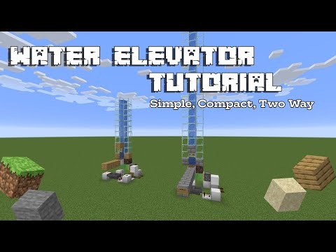 Simple Bubble Column Water Elevator! || Compact ||Java || Bedrock || Minecraft Tutorial