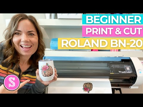 😍 First Roland BN-20A Print and Cut: Start to Finish Tutorial for Beginners