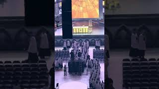 Clergy ascend for final Mass at NEC 2024, July 21