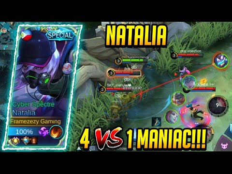 4 ENEMIES AMBUSHED MY NATALIA AND THIS HAPPENS - MLBB