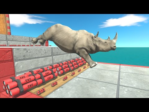 Deadly jumps from dynamite - Animal Revolt Battle Simulator