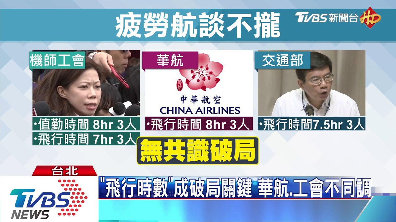 7小時、8小時談不攏 交部提「逐條航線配置」