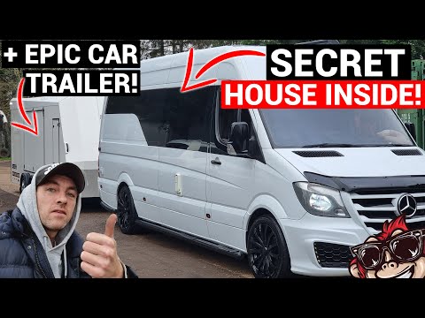 🐒 ULTIMATE CAR TRANSPORT! RACEVAN MOTORHOME WITH BRIAN JAMES TRAILER