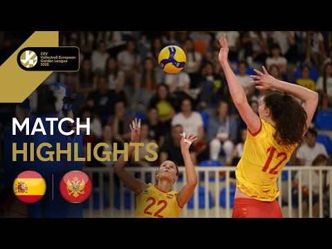 Highlights | Spain vs. Montenegro - CEV Volleyball European Golden League 2025 | Women
