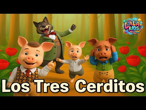 Los Tres Cerditos y el Lobo Feroz 🐷 🐷🐷🐺Cuentos Infantiles en Español (Dibujos Animados)