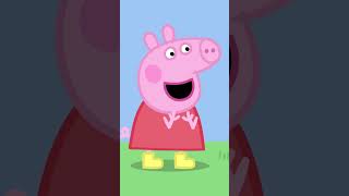 Jumping in Muddy Puddles 🌧️ #shorts #peppapig
