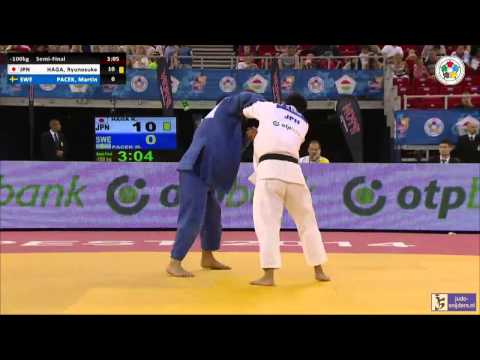 Judo 2014 Grand Prix Budapest: Haga (JPN) - Pacek (SWE) [-100kg] semi-final