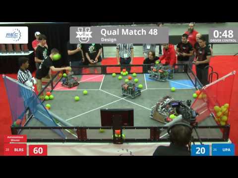 VEX Worlds 2016 - VEX U - Design - Qual 48 (BLRS) 120 vs 111 (UPA)