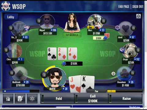 wsoplaya0ne lost 750K @WSOP TEXAS HOLD'EM APP - King Jack Off Suit
