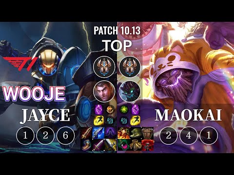 T1 Wooje Jayce vs Maokai Top - KR Patch 10.13