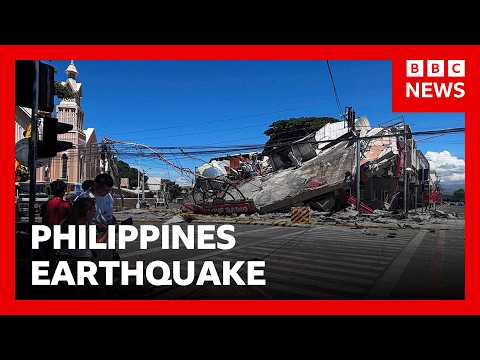 フィリピン南部を大地震が襲い、死者32人超 | BBC News (At least 32 dead after major earthquake hits southern Philippines | BBC News)