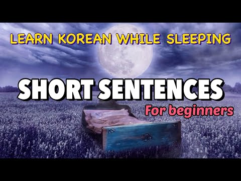 Learn Korean While You Sleep | Basic Short Sentences for Beginners | Easy Korean