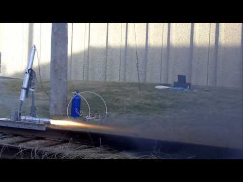 N2O/PVC Hybrid Rocket Motor Static Test 12/2012  (ALT Camera)