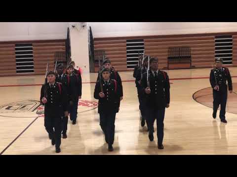 Union HS Army JROTC Maroon Guard Armed Platoon Regulation Drill at Delsea Drill Invitational