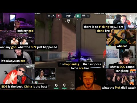 Pros / Streamers react to EDG ZmjjKK's insane 4k on ECO round against TH |  VCT Grand Final 2024