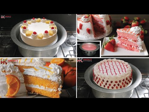 4 yummy Fruit Cake Recipe without Oven [ 4 Ice Cakes]