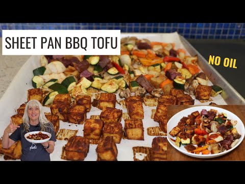 SHEET PAN BBQ TOFU / NO OIL