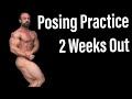 Physique Update | 184lbs | Bodybuilding Posing Practice - 2 Weeks Out